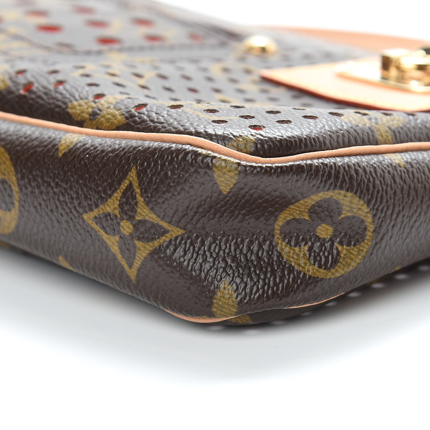 Louis Vuitton Monogram Perforated Pochette Accessories Bag Orange 9 of 10