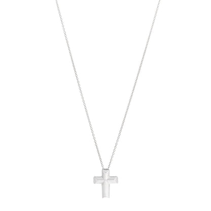 Tiffany Sterling Silver Paloma Picasso Tenderness Cross Pendant Necklace 1 of 5