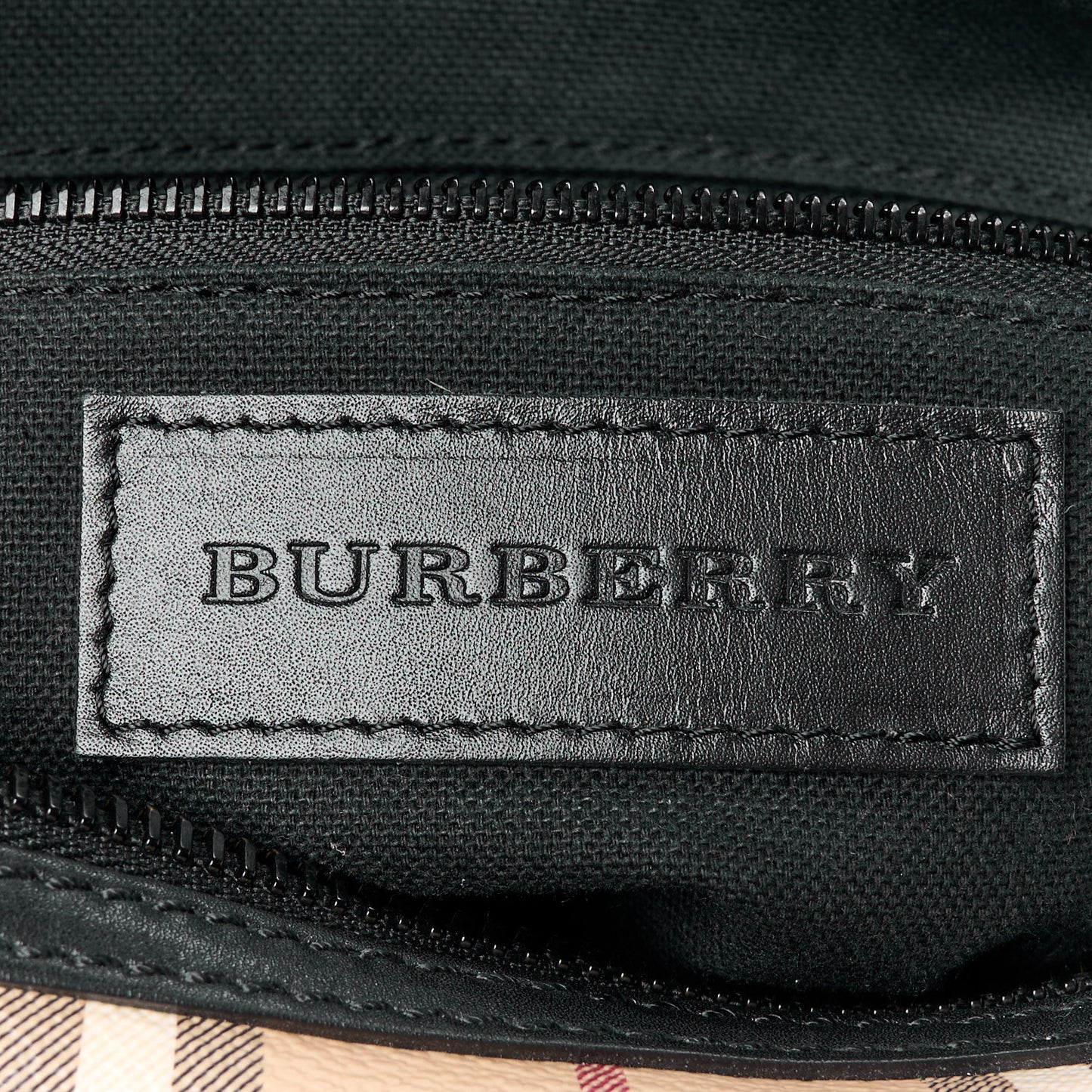 Haymarket Check Zip Messenger Bag Black
