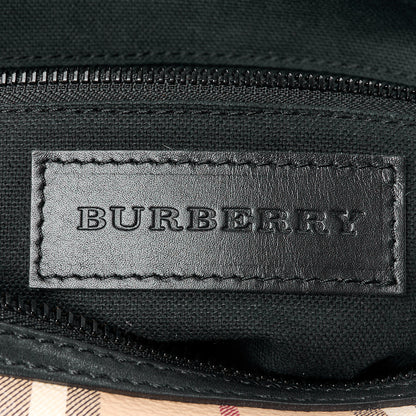 Burberry Haymarket Check Zip Messenger Bag Black 6 of 9