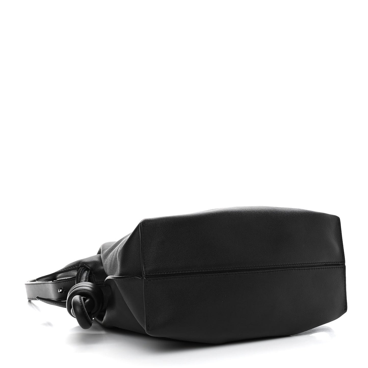 Calfskin Small Flamenco Knot Bag Black
