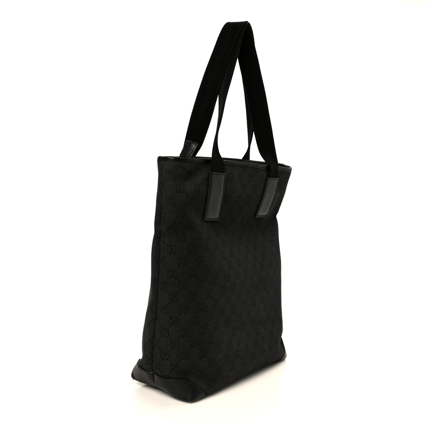 Denim Monogram Tote Bag Black