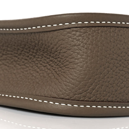 Hermes Taurillon Clemence Amazone Evelyne TPM Etoupe Bleu Indigo 7 of 9