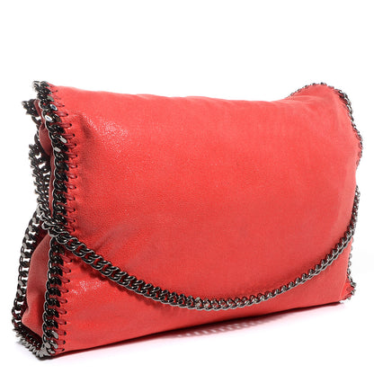 Stella McCartney Faux Leather Shaggy Deer Small Falabella Flame 3 of 9
