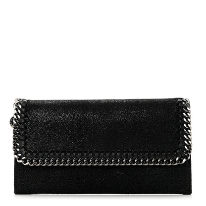 Stella McCartney Shaggy Deer Falabella Flap Wallet Black 1 of 6