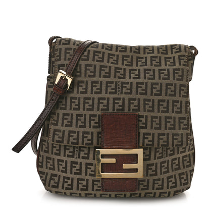 Fendi Zucchino Vitello Tube Messenger Bag Mogano Panna Bruciato 1 of 10
