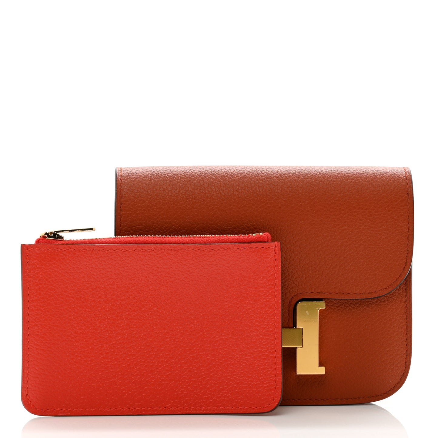 Evercolor Bi-Color Constance Slim Wallet Terre Battue Capucine