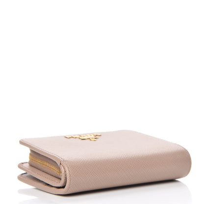 Prada Saffiano Metal Compact Wallet Cipria 3 of 9