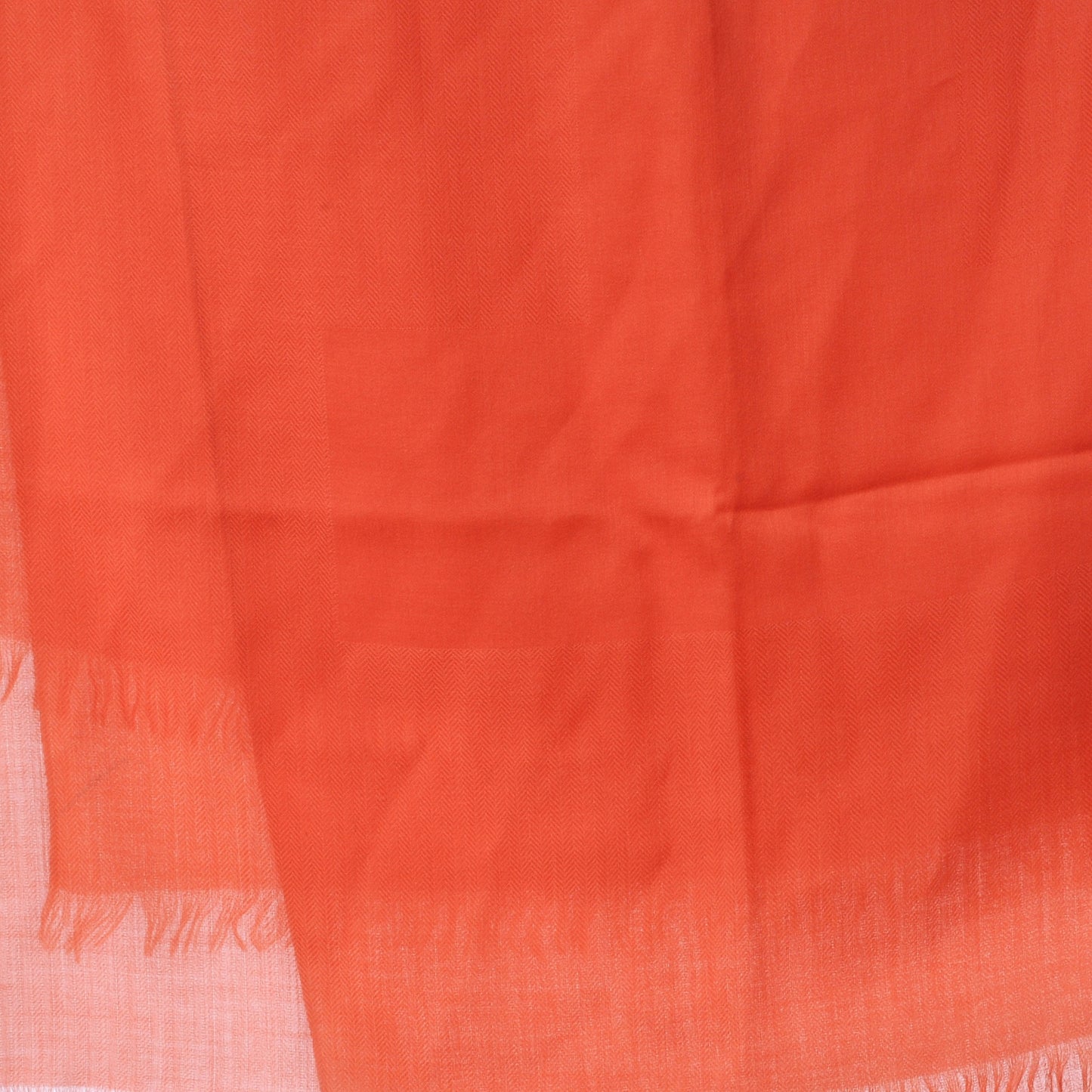 Cashmere Wool Fringe Scarf Coral