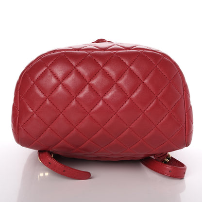 Chanel Lambskin Quilted Small Urban Spirit Backpack Dark Pink 9 of 14