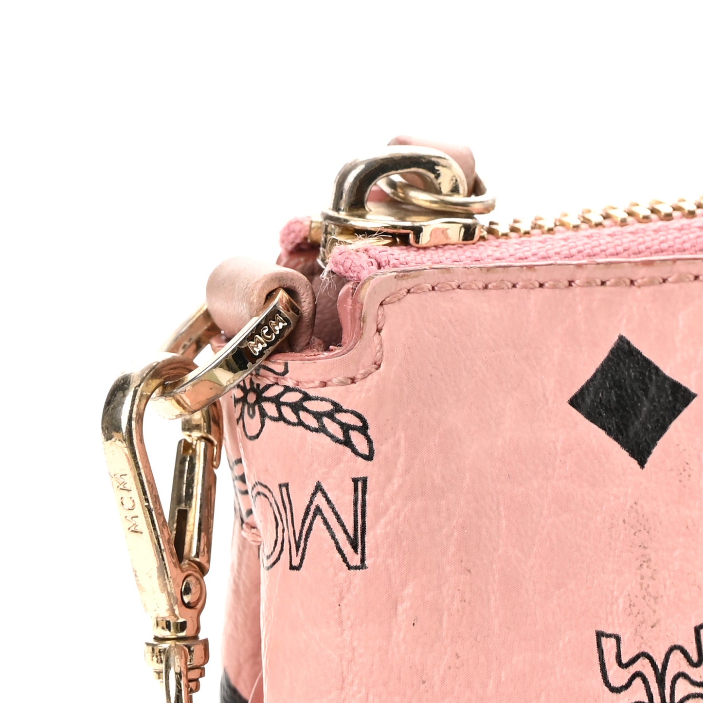 Visetos Rabbit Crossbody Pouch Soft Pink