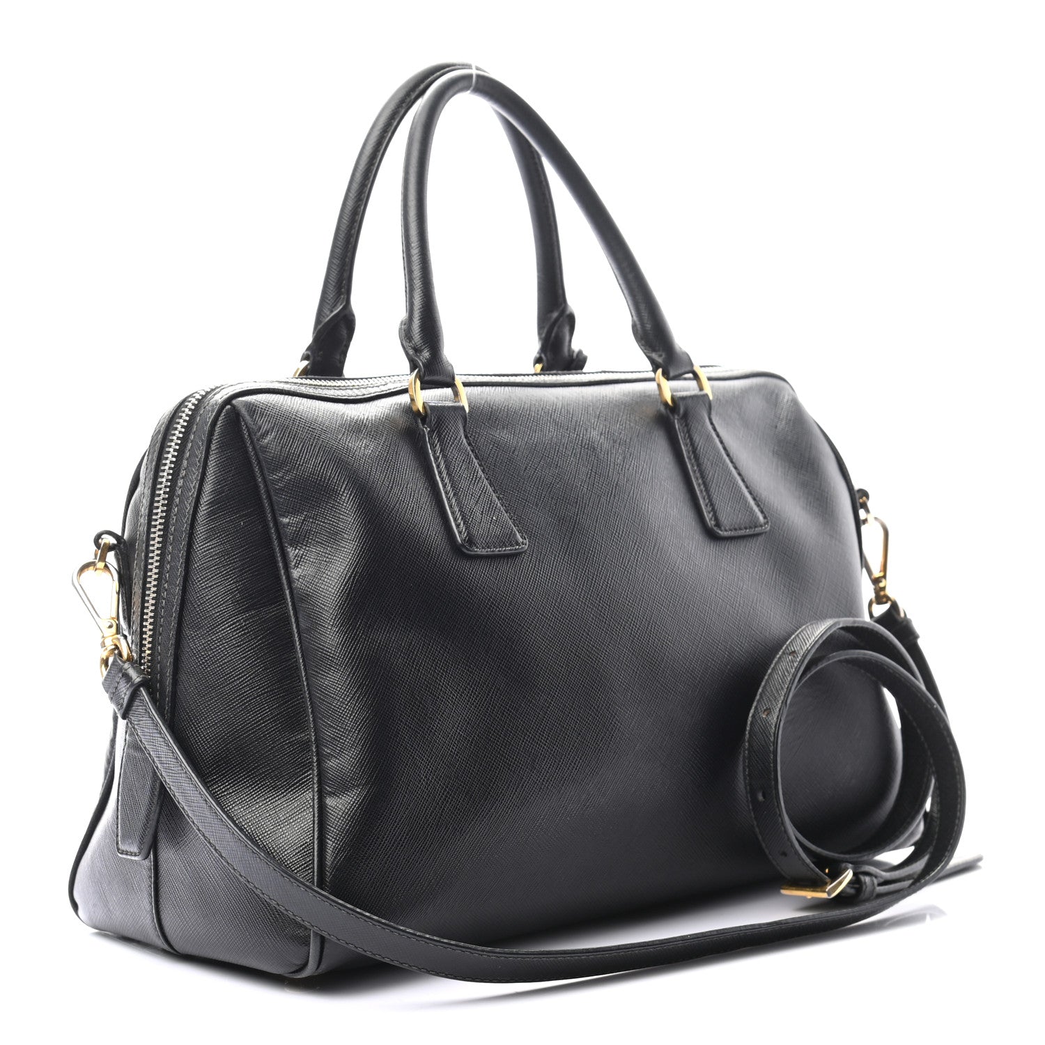 Prada Saffiano Lux Bowler Black 3 of 13