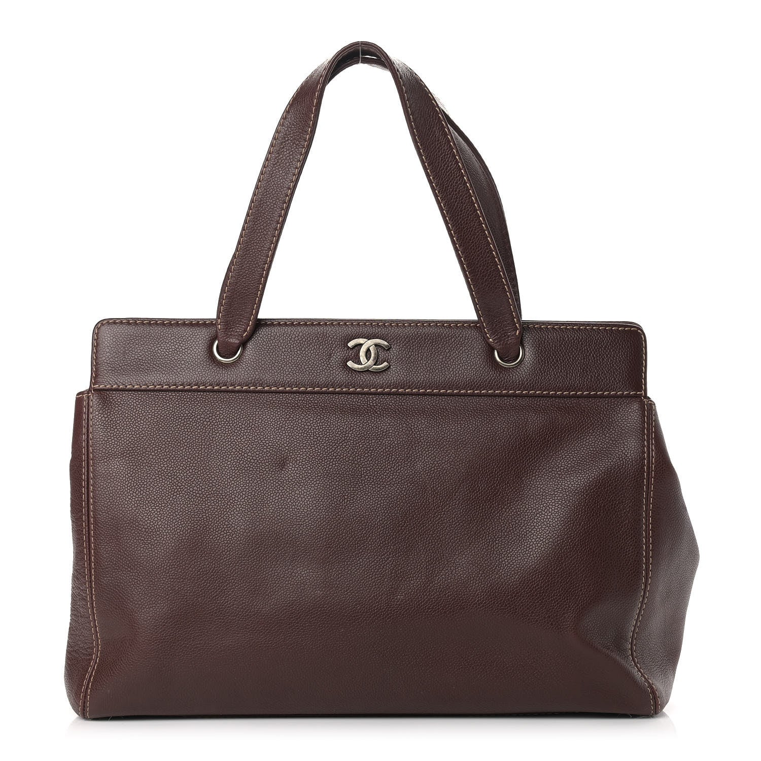 Chanel Caviar CC Tote Brown 1 of 13