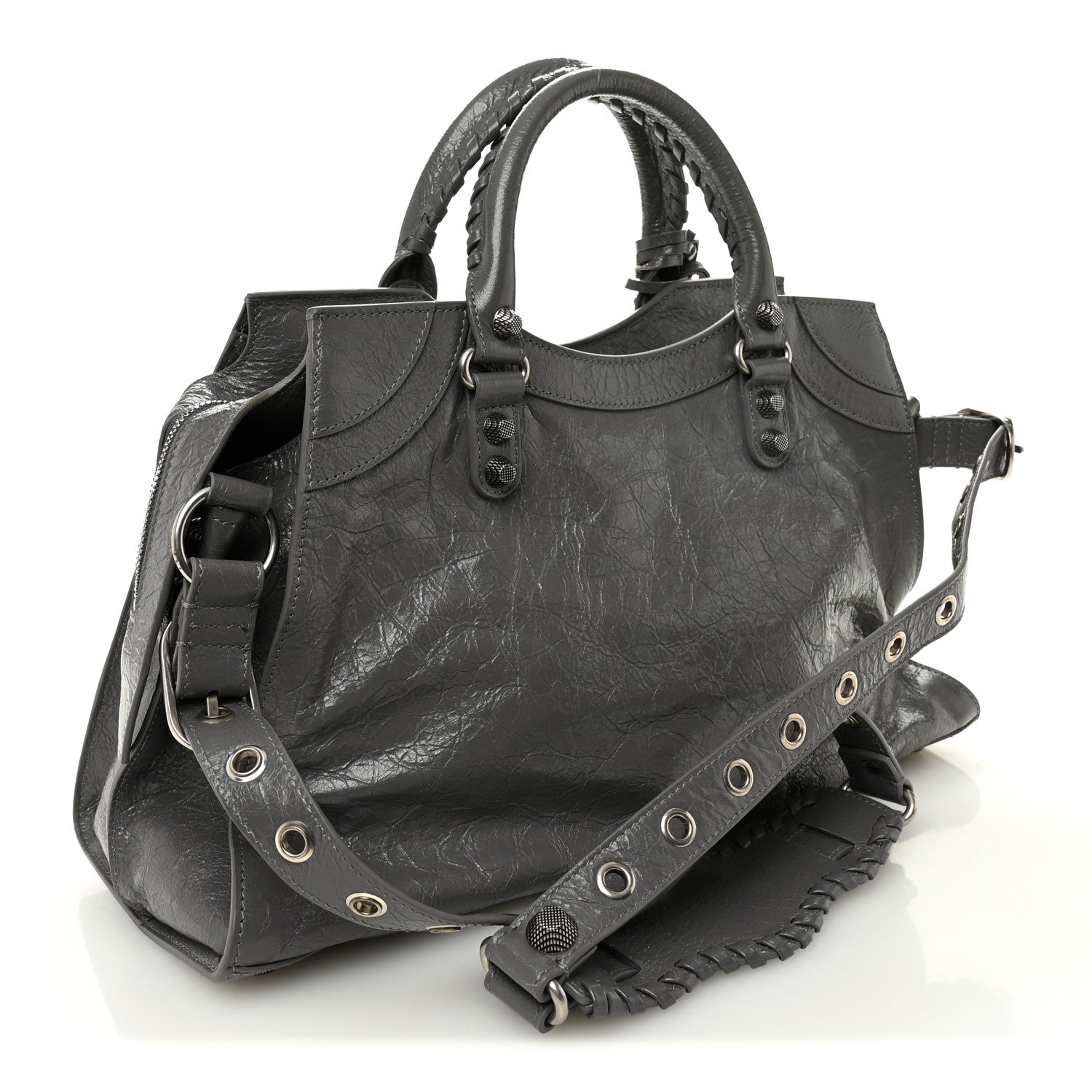 Balenciaga Agneau Arena Neo Cagole City Handbag Dark Grey 4 of 11