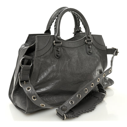 Balenciaga Agneau Arena Neo Cagole City Handbag Dark Grey 4 of 11