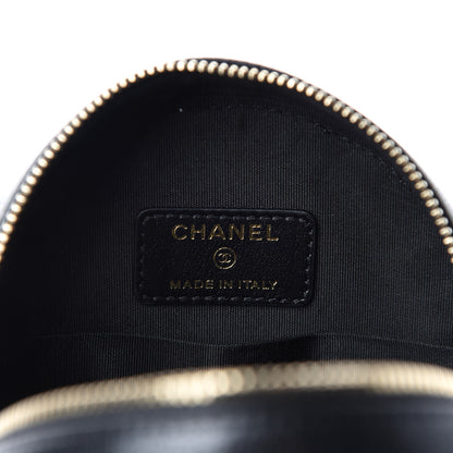 Chanel Caviar Quilted French New Wave Round Clutch With Chain Black 8 of 11