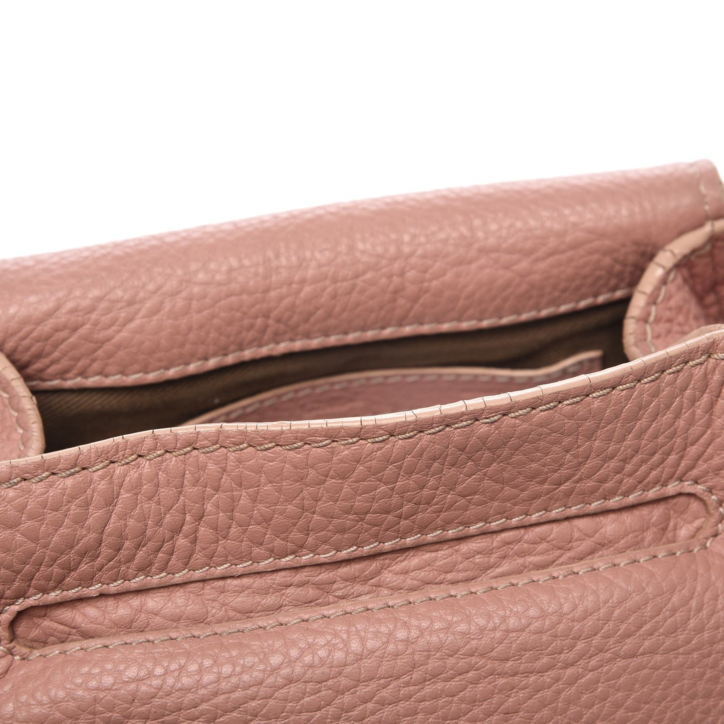 Grained Calfskin Small Marcie Saddle Bag Anemone Pink