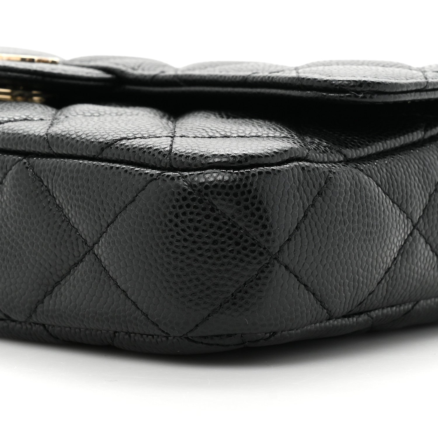 Chanel Caviar Quilted Flap Phone Holder With Chain Black 10 of 11