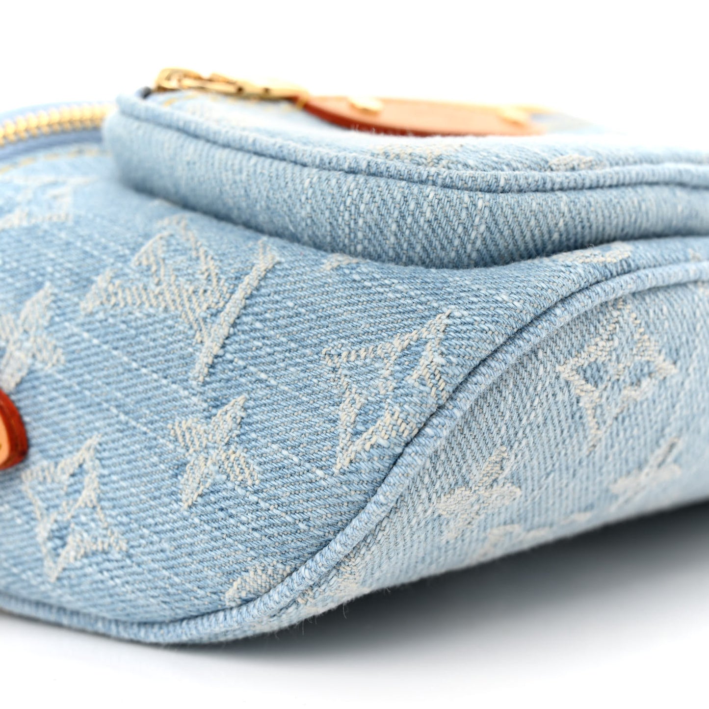Monogram Denim Mini Bumbag Sky Blue
