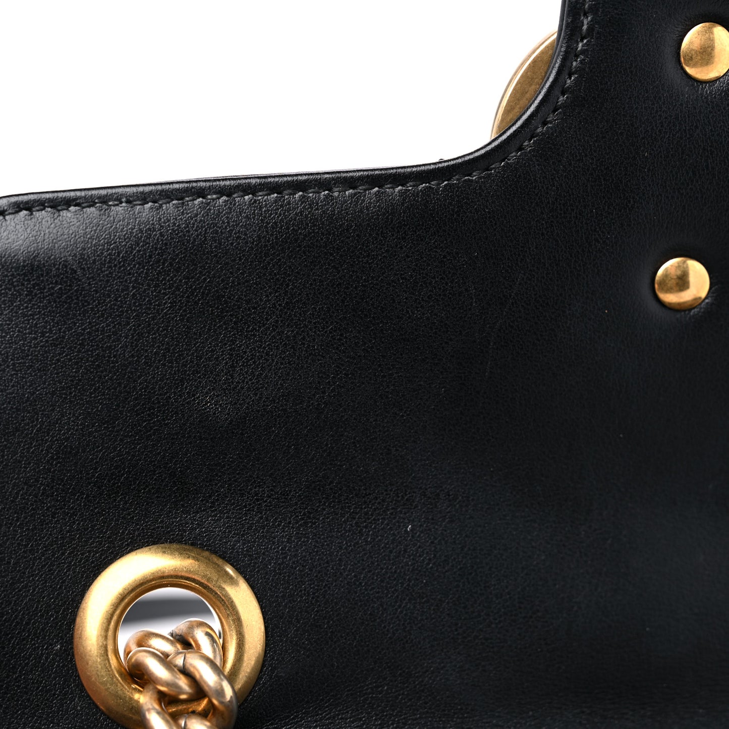 Calfskin Matelasse Mini GG Marmont Shoulder Bag Black