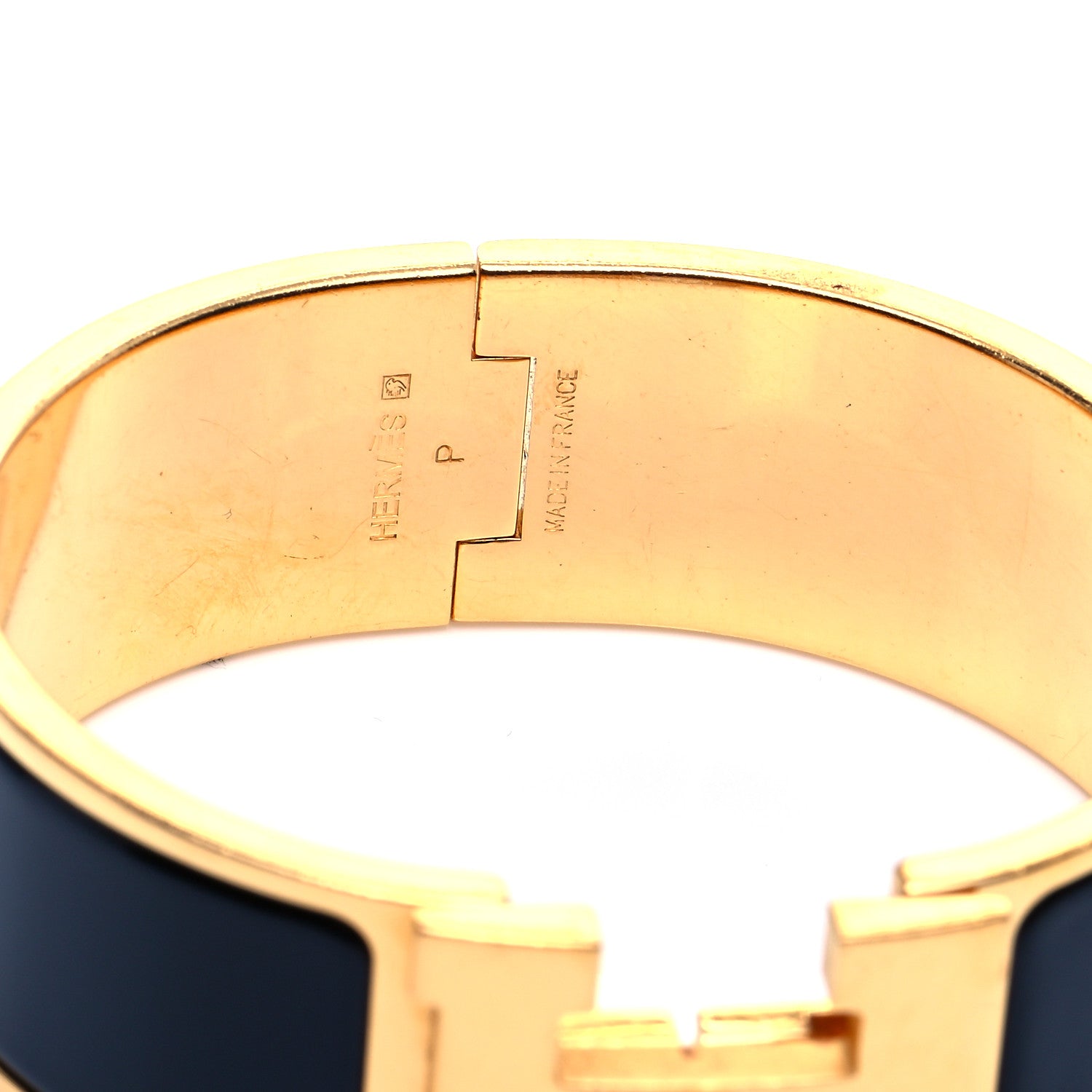 Hermes Enamel Wide Clic Clac H Bracelet Black 4 of 6