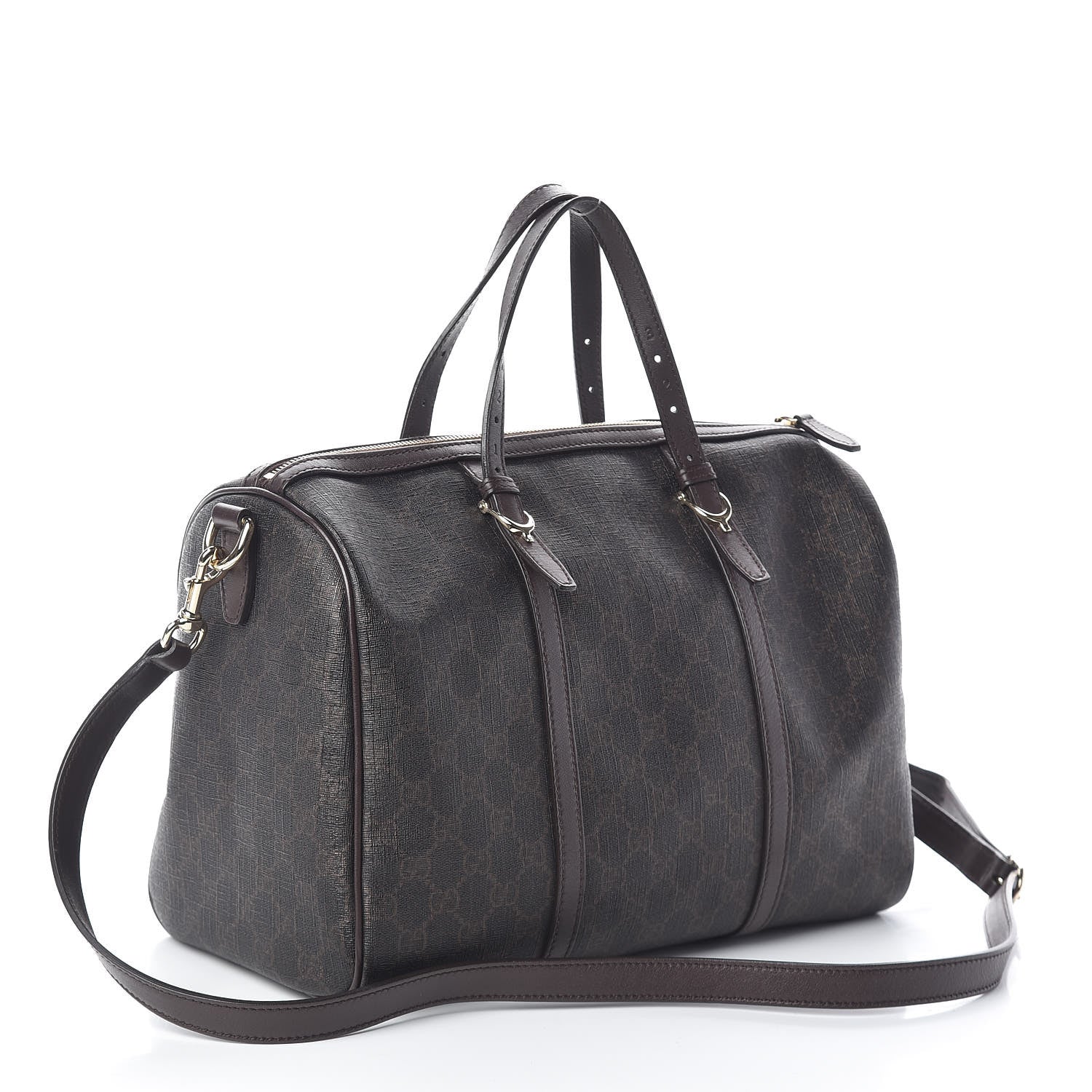 Gucci GG Supreme Monogram Medium Nice Boston Dark Brown 3 of 15