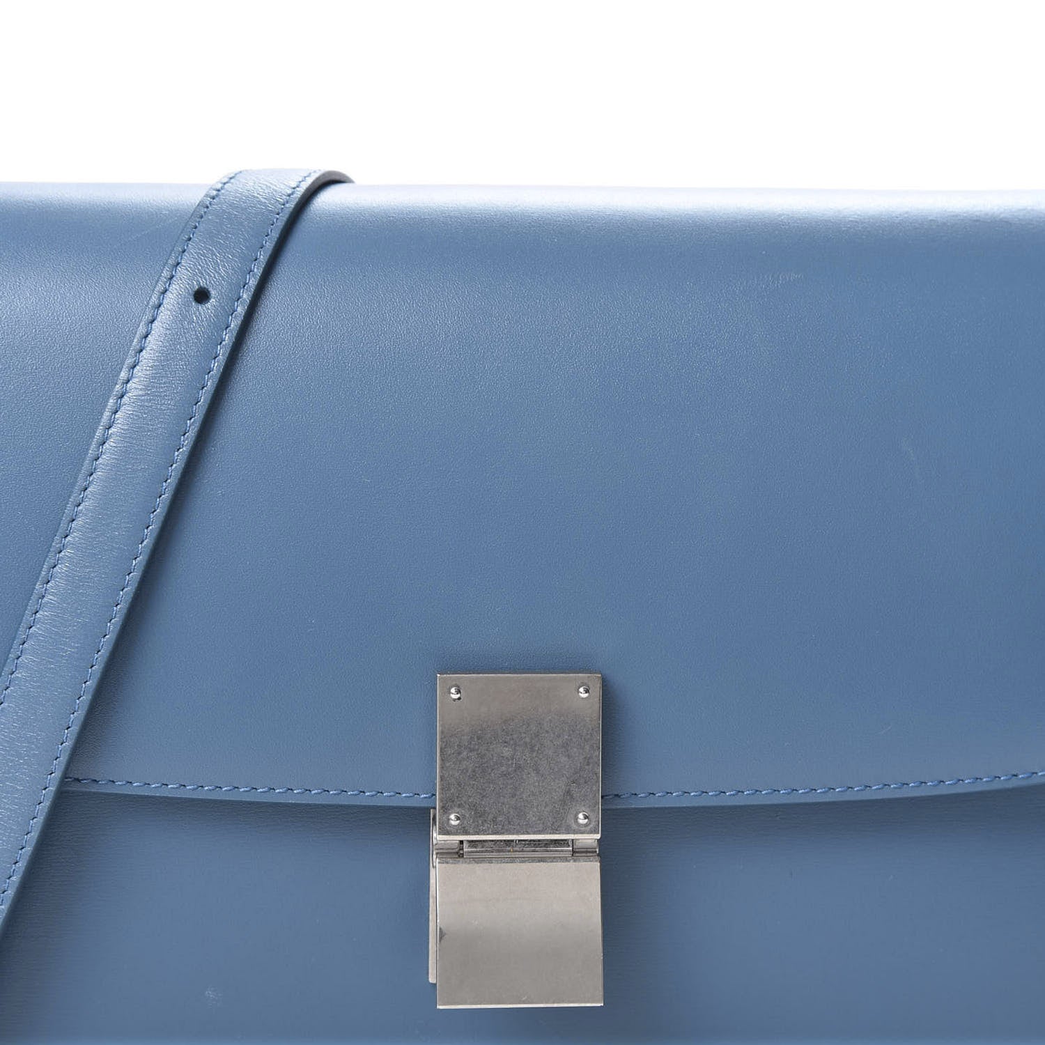 Celine Smooth Calfskin Medium Classic Box Flap Bag Slate 13 of 13