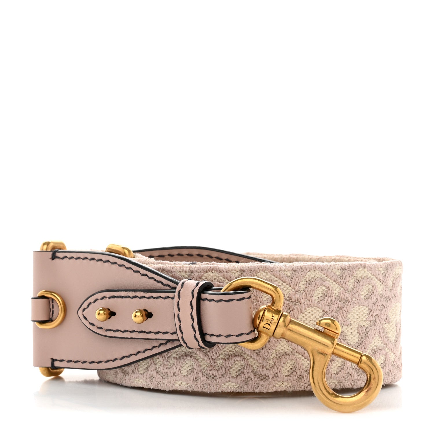 Christian Dior Oblique Adjustable Shoulder Strap Rose Des Vents 1 of 5