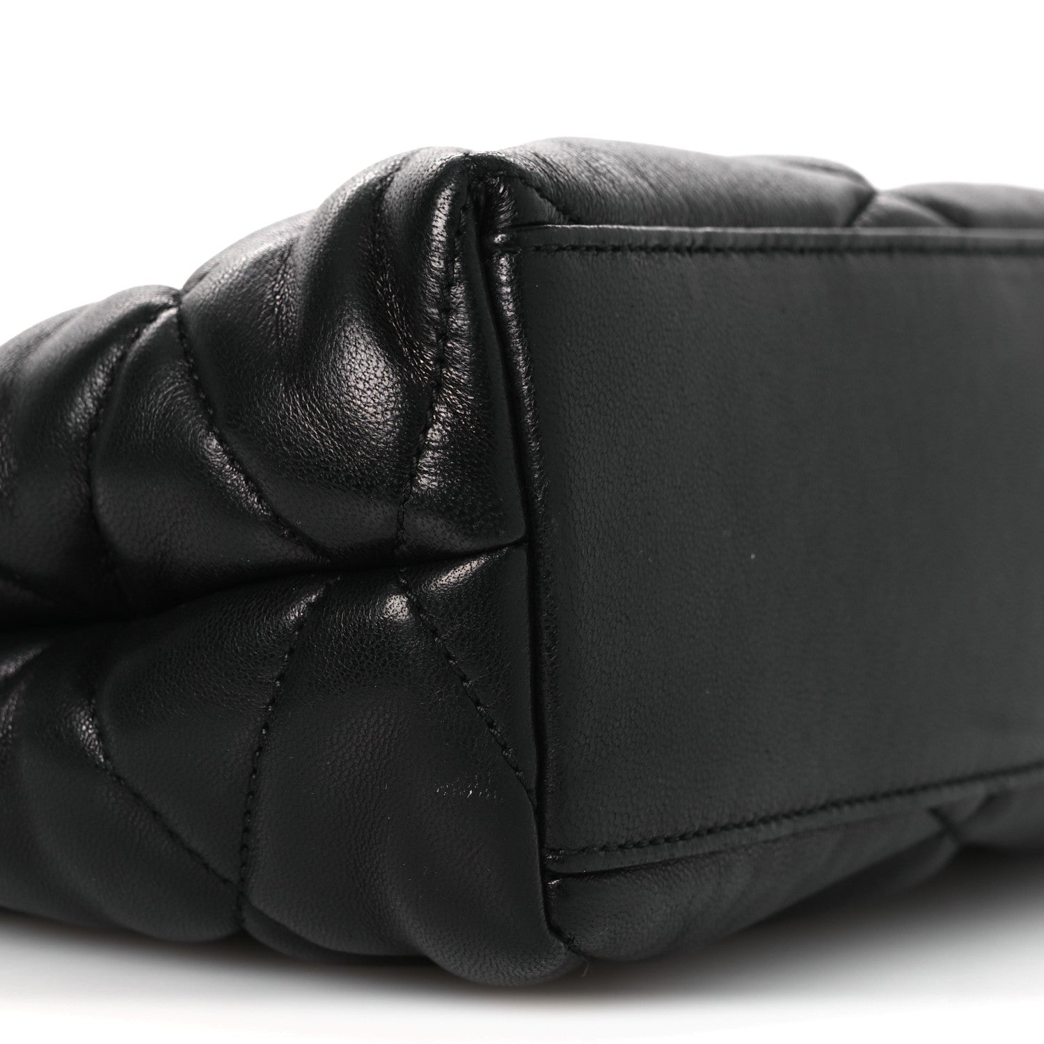 Saint Laurent Lambskin Quilted Sade Puffer Envelope Clutch Black 9 of 11