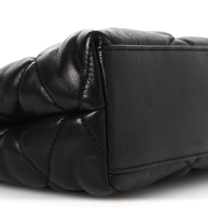Saint Laurent Lambskin Quilted Sade Puffer Envelope Clutch Black 9 of 11