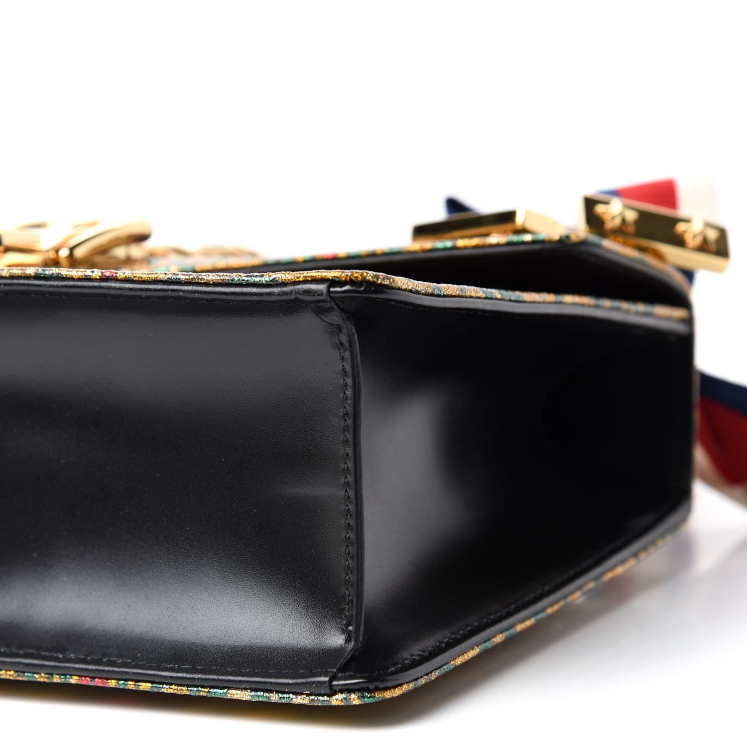 Gucci Iridescent Brocade Small Sylvie Shoulder Bag Gold 9 of 10