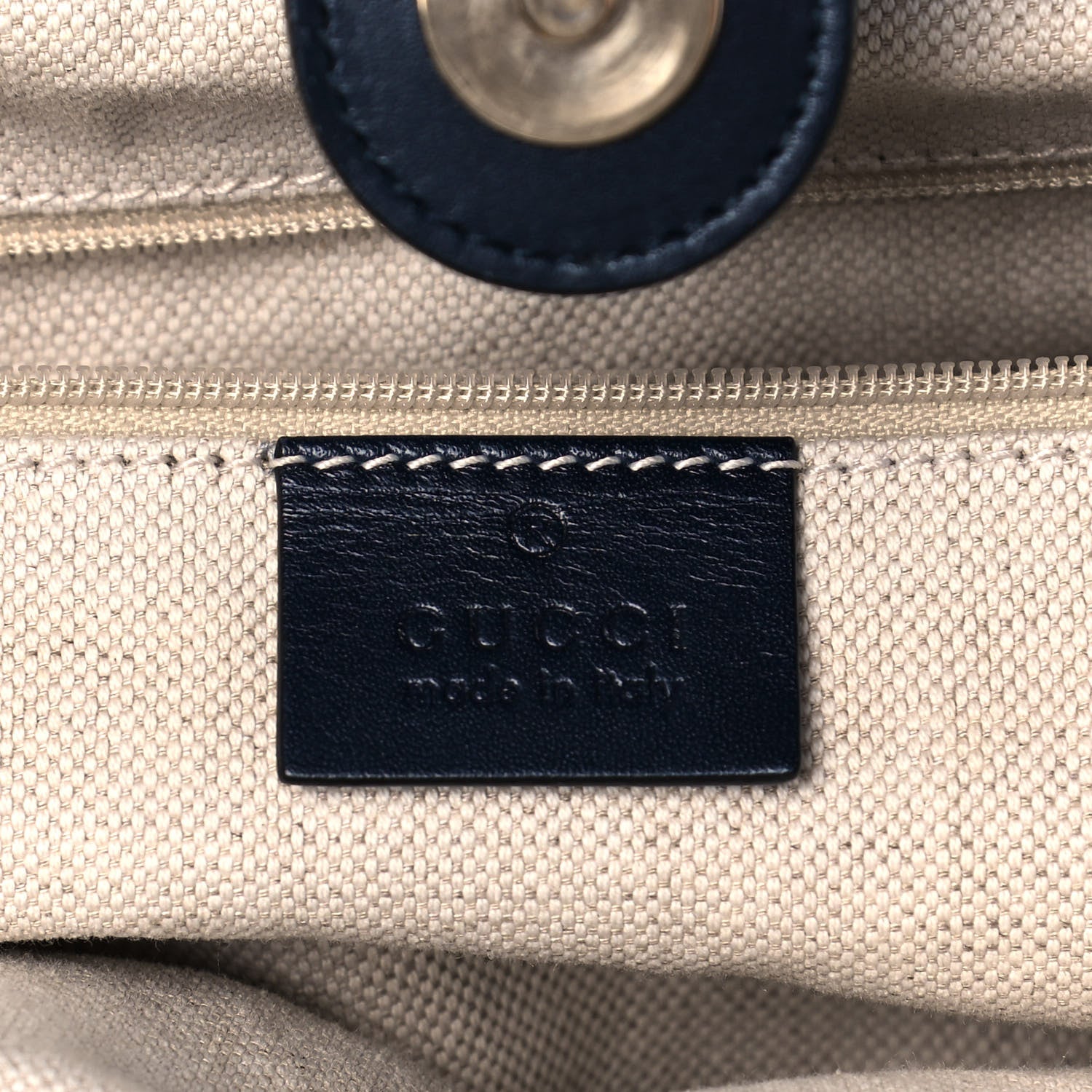 Gucci Monogram Calfskin Large Sukey Tote Beige Blue 6 of 12