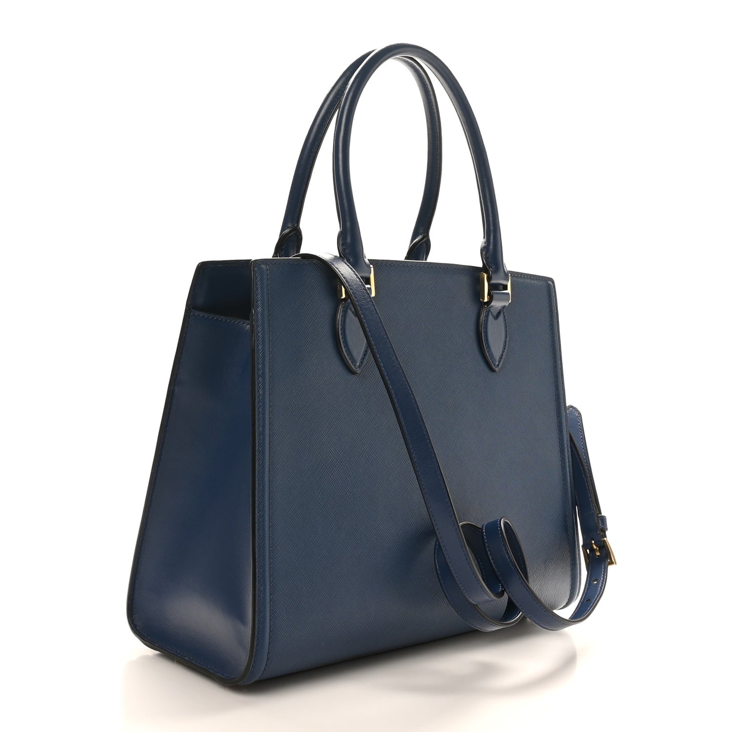 Saffiano Soft Calfskin Large Tote Bluette