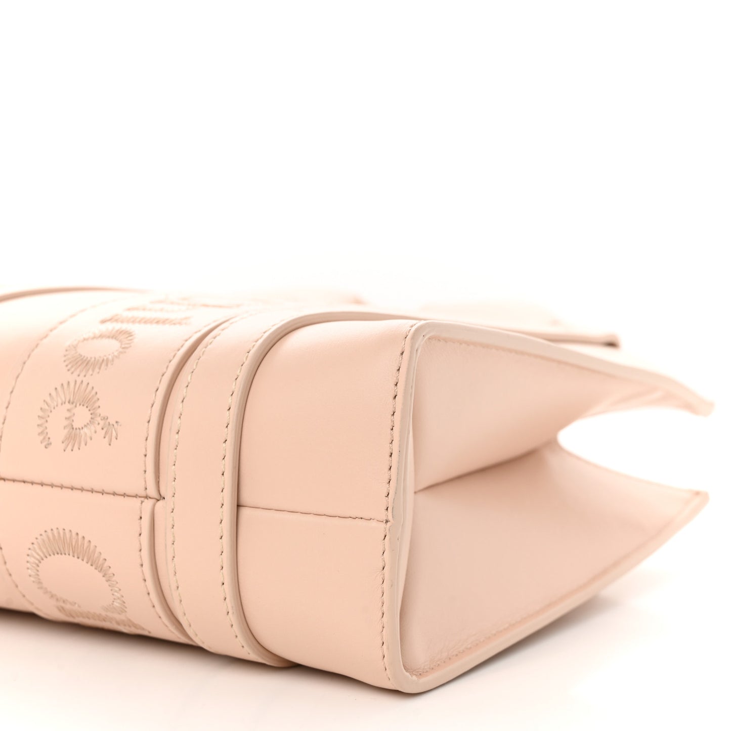Calfskin Small Woody Tote Cement Pink