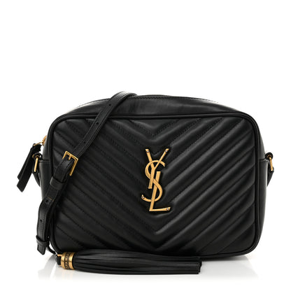 Saint Laurent Calfskin Matelasse Monogram Lou Camera Bag Black 1 of 14