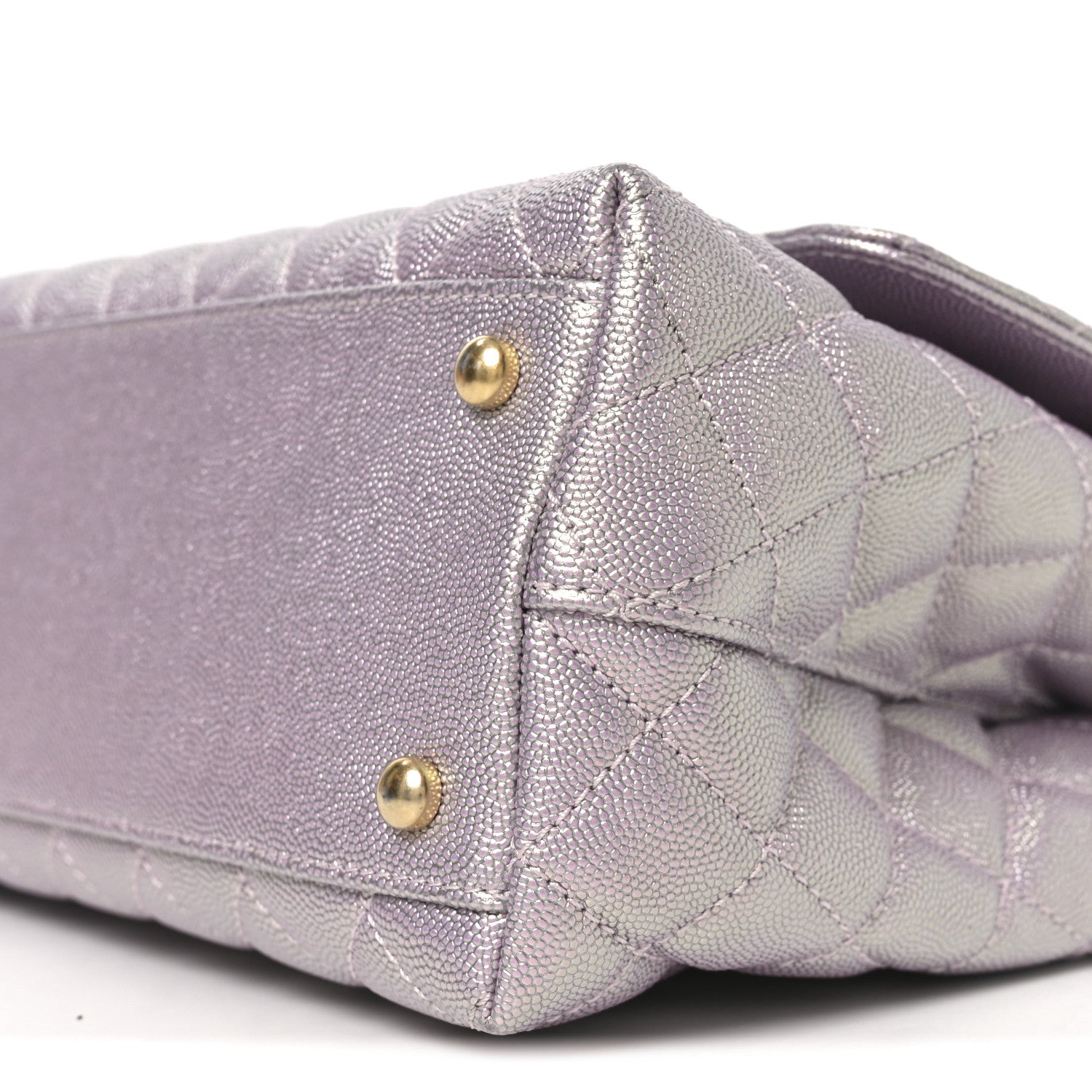 Chanel Metallic Caviar Quilted Small Coco Handle Flap Light Pink 10 of 10