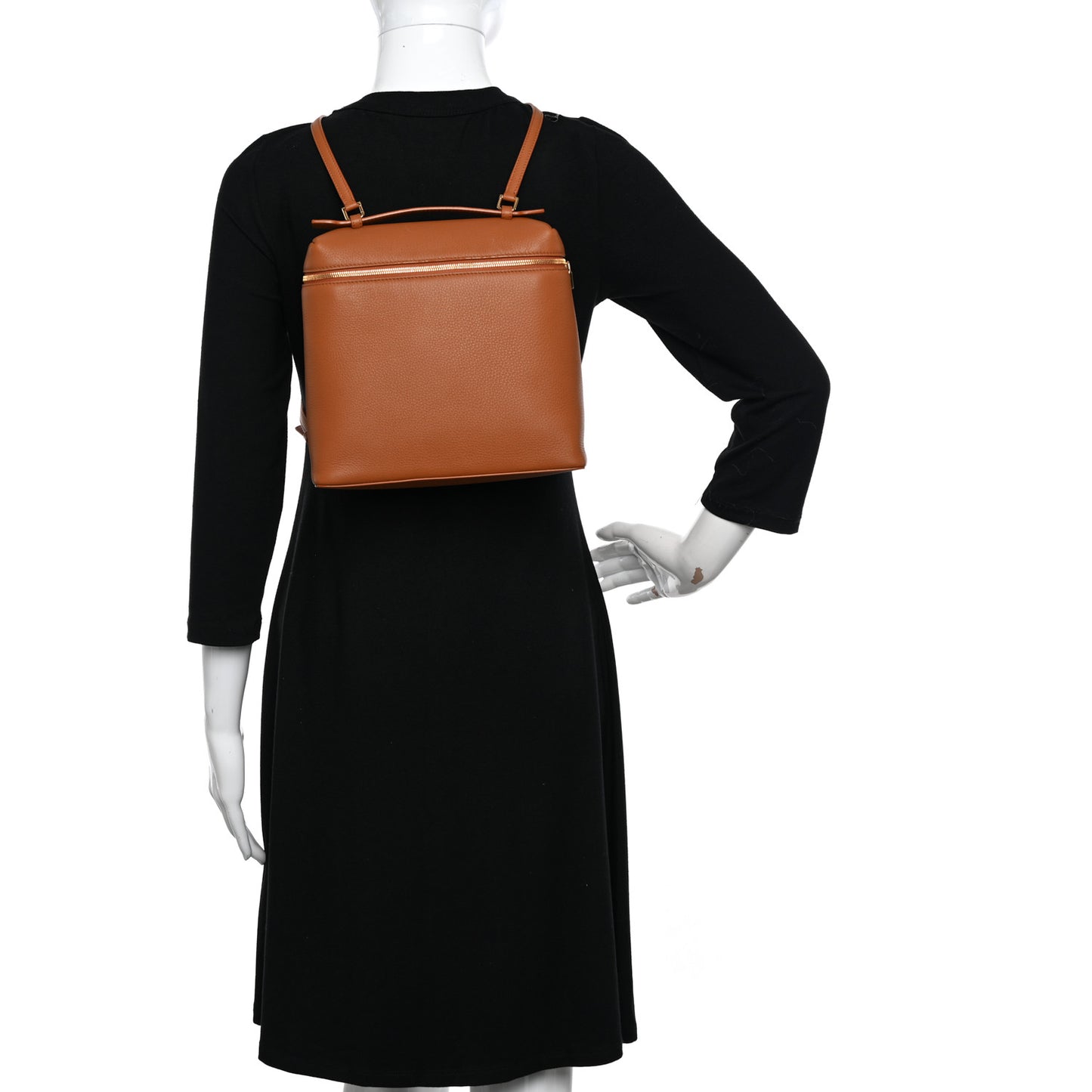 Grained Calfskin L23.5 Extra Pocket Backpack Warm Tan