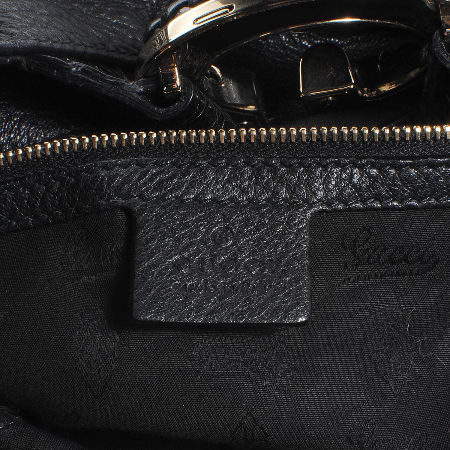 Gucci Leather G Wave Shoulder Bag Black 6 of 7