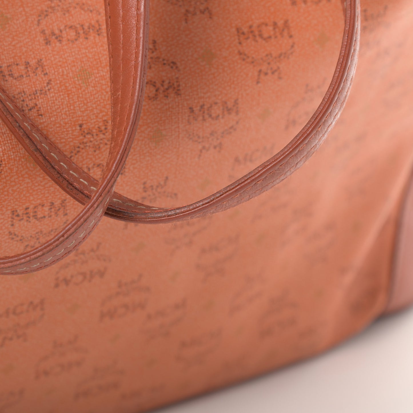 Coated Canvas Shopper Tote Orange