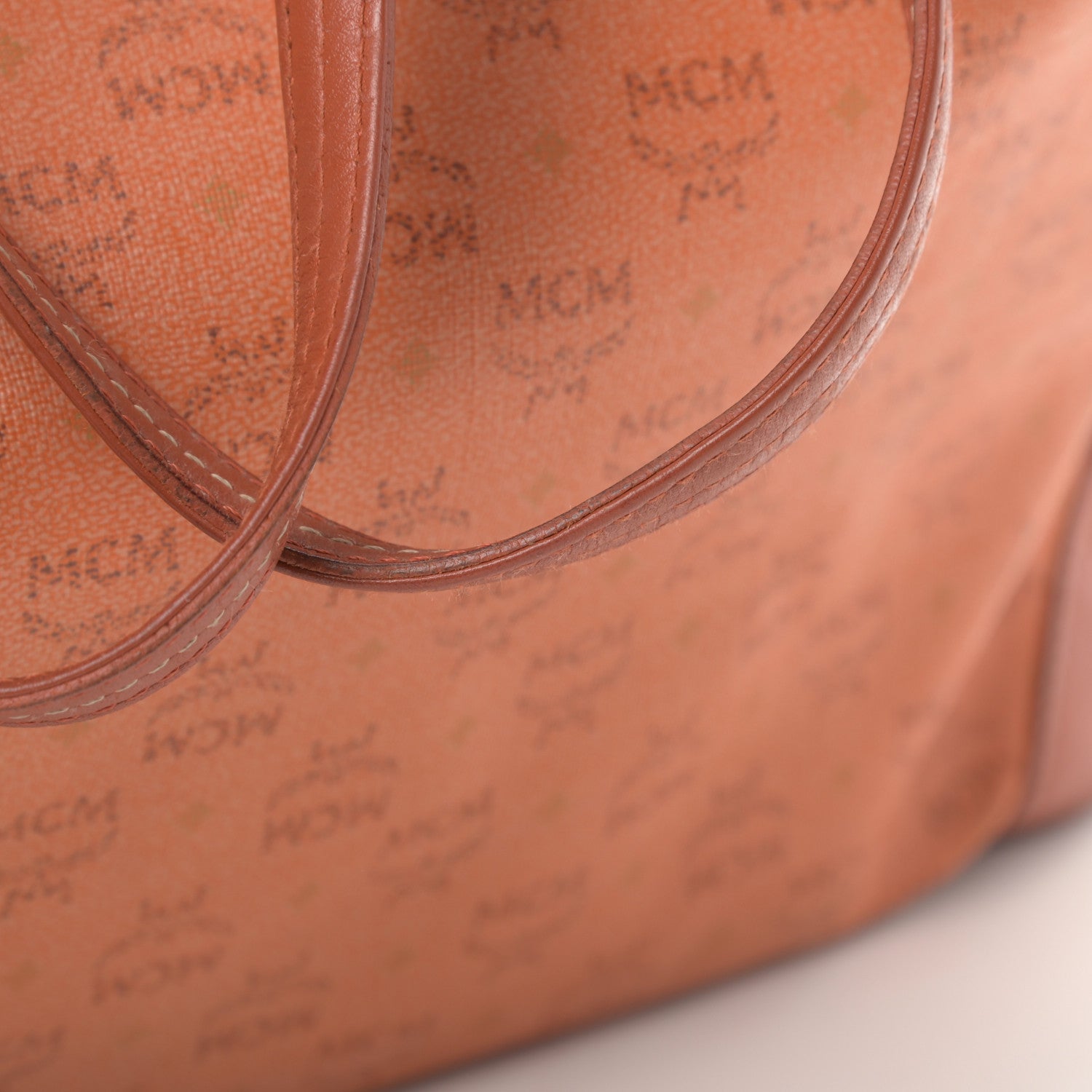 MCM Coated Canvas Shopper Tote Orange 14 of 14