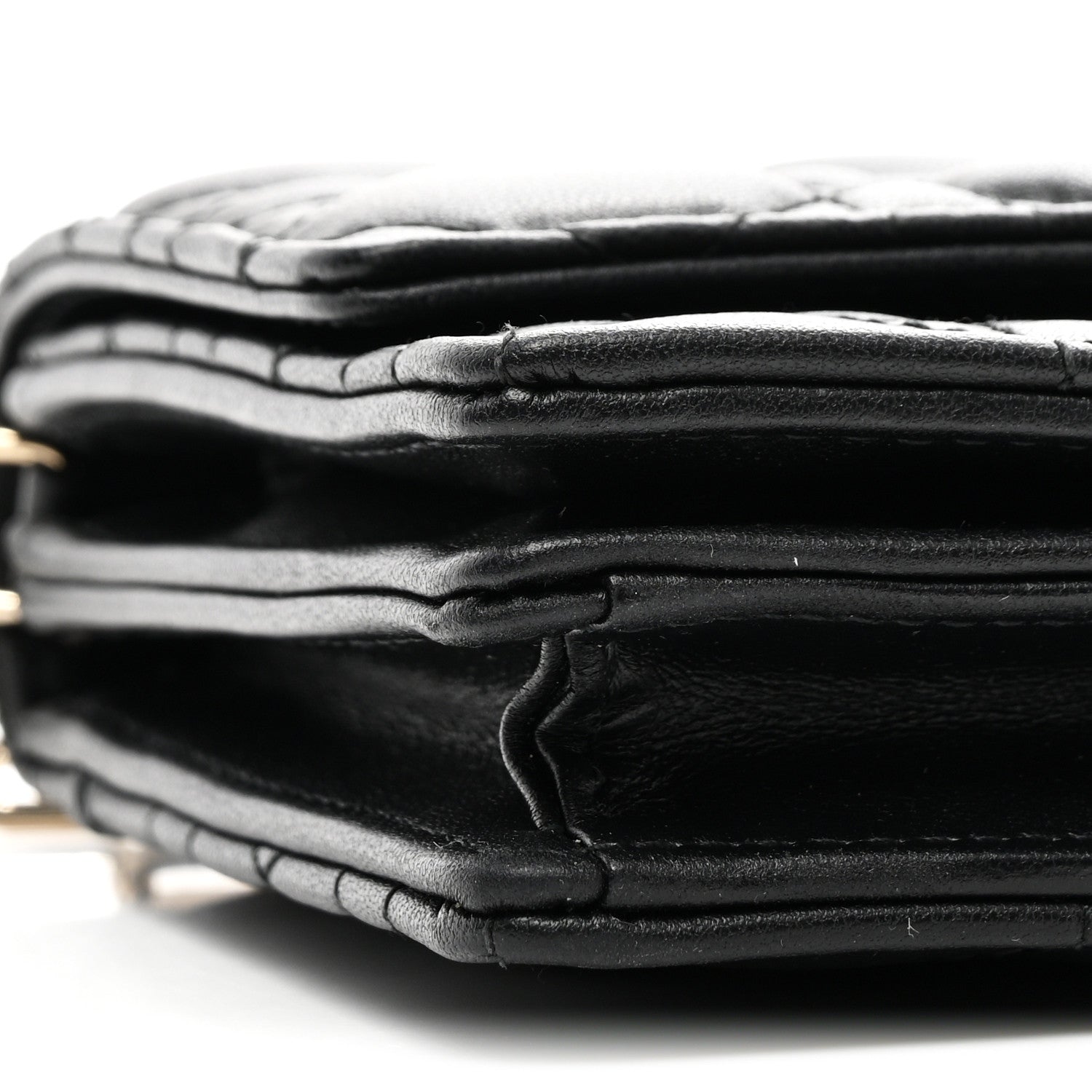 Christian Dior Lambskin Cannage Miss Dior Chain Pouch Black 9 of 12