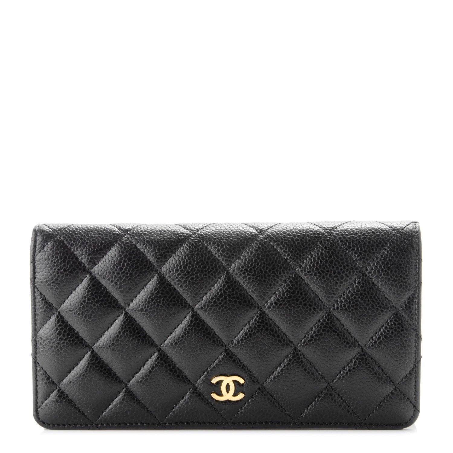 Chanel Caviar Quilted Yen Wallet Black 1 of 8
