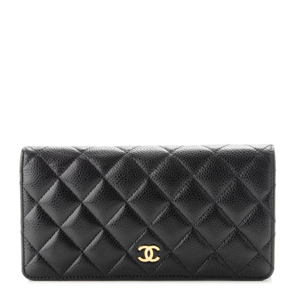 Chanel Caviar Quilted Yen Wallet Black 1 of 8