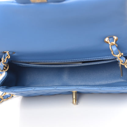 Chanel Lambskin Quilted Mini Rectangular Flap Blue 5 of 7