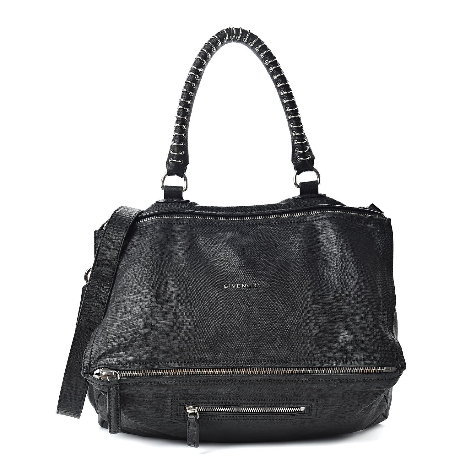 Givenchy Calfskin Lizard Embossed Large Pandora Black 1 of 13