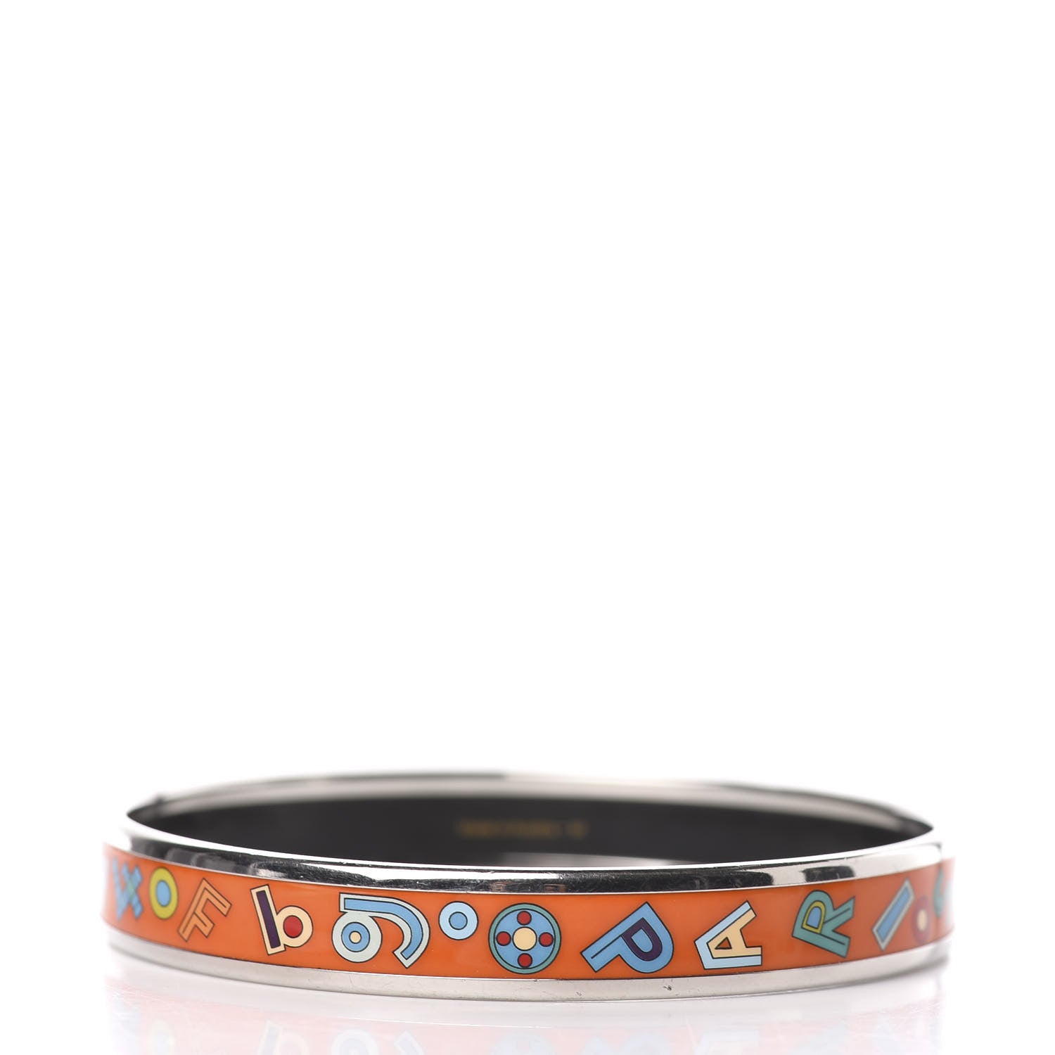 Hermes Enamel Narrow Printed Tohu Bohu Bracelet 70 2 of 4