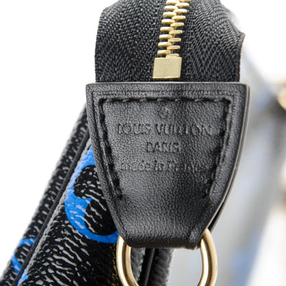 Louis Vuitton Colored Monogram Mini Pochette Accessories Blue Black 6 of 7