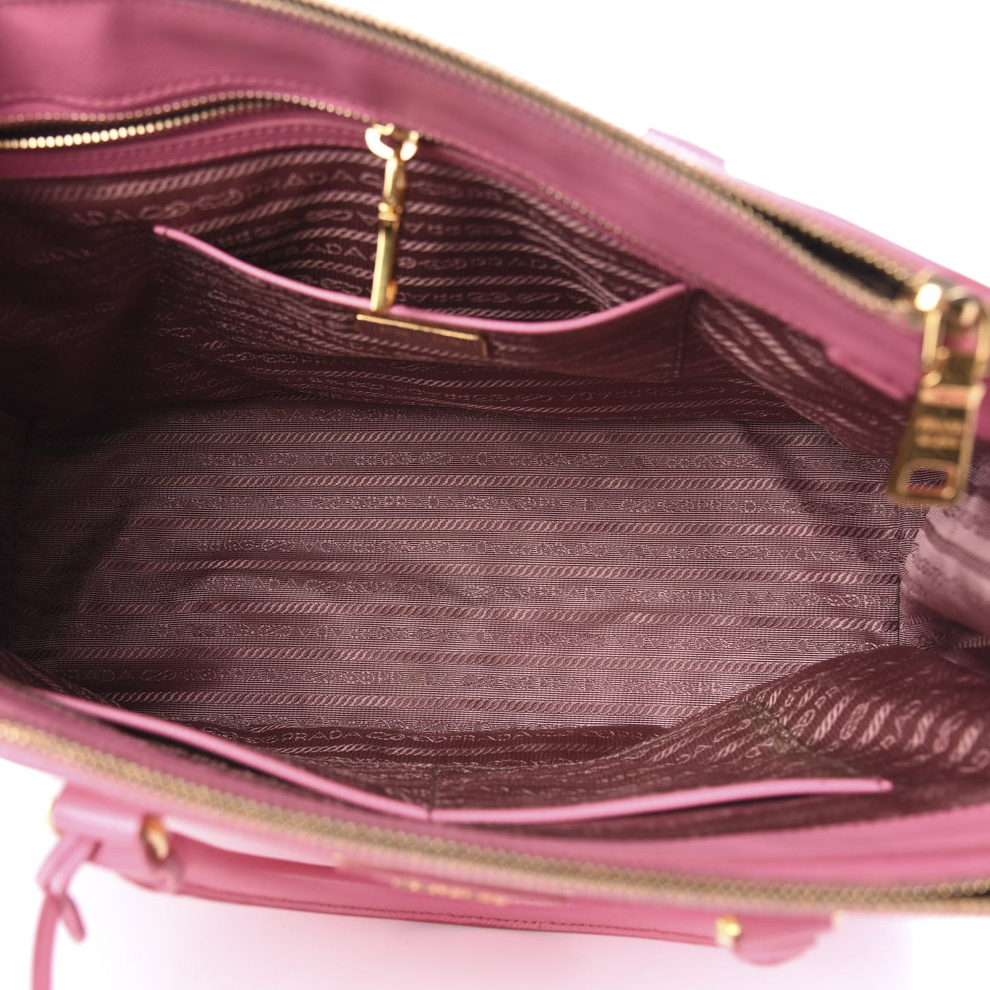 Saffiano Medium Double Zip Galleria Tote Begonia