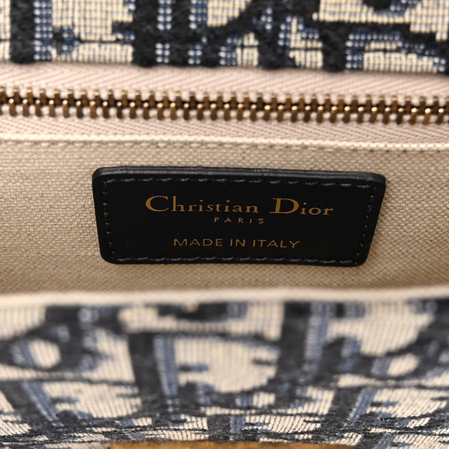 Christian Dior Oblique Small DiorAddict Flap Bag Navy Blue 6 of 10
