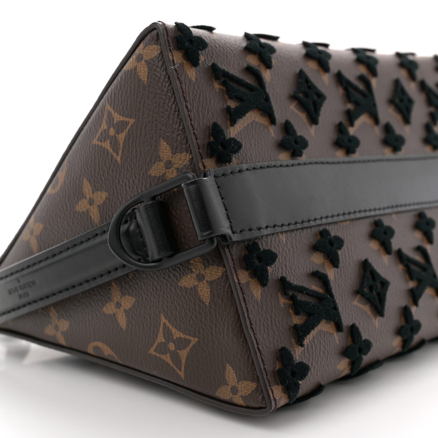 Louis Vuitton Monogram Tuffetage Triangle Messenger Black 9 of 11